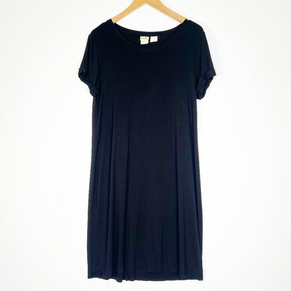 C&C California Black Knit Tee T-Shirt Shirt Dress